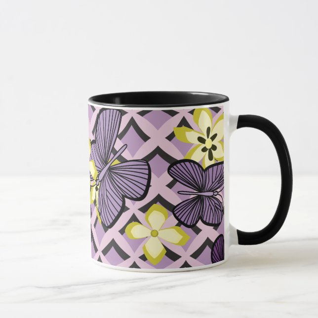 Lila Butterflies Mugg (Höger)