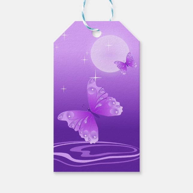 Lila Butterflies Presentetikett (Framsidan)