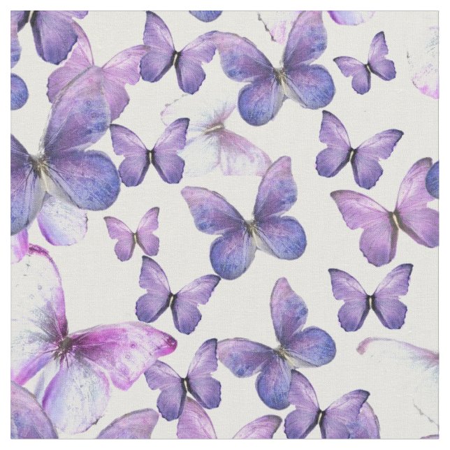 Lila Butterflies Quilts eller craft Tyg (Närbild)