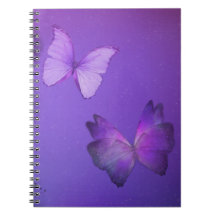 Lila Butterflies Spiral bärbar dator