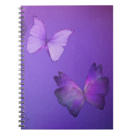 Lila Butterflies Spiral bärbar dator Anteckningsbok