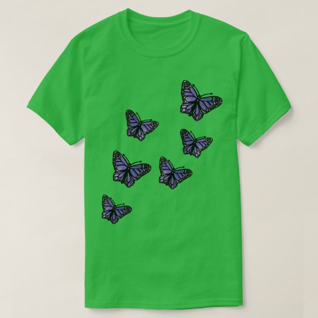 Lila Butterflies T Shirt (Design framsida)