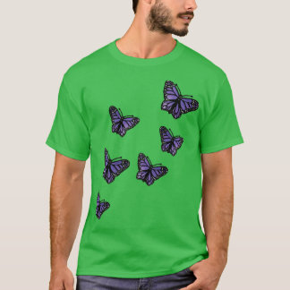 Lila Butterflies T Shirt