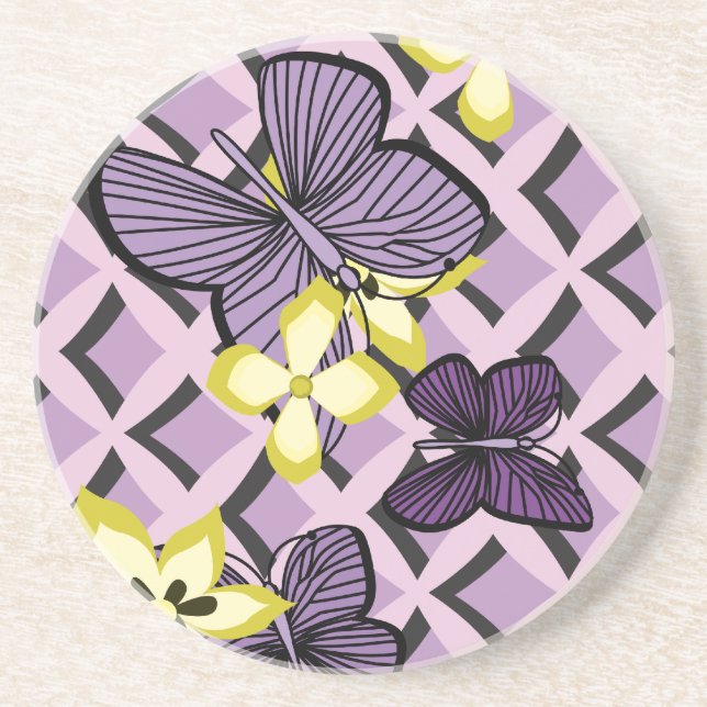 Lila Butterflies Underlägg (Framsidan)