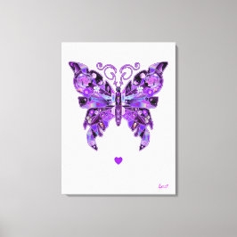 Lila Butterfly 31 bärbar dator Canvastryck