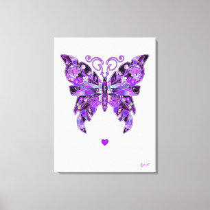 Lila Butterfly 31 bärbar dator Canvastryck