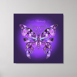 Lila Butterfly 31 bärbar dator Canvastryck