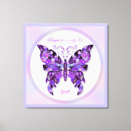 Lila Butterfly 31 bärbar dator Canvastryck