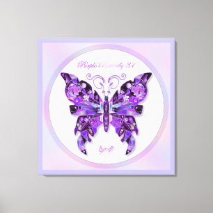 Lila Butterfly 31 bärbar dator Canvastryck