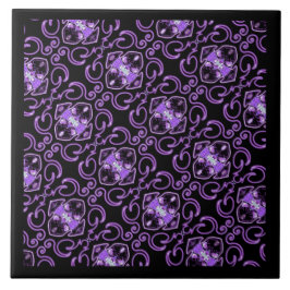 Lila Butterfly 31 Ceramic Tile Kakelplatta