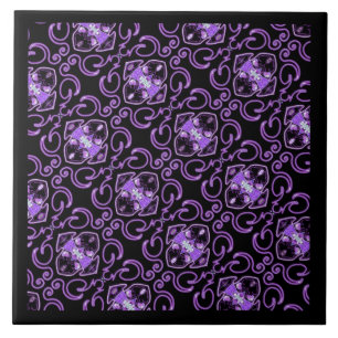 Lila Butterfly 31 Ceramic Tile Kakelplatta