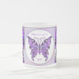 Lila Butterfly 31 Frostad Glasmugg