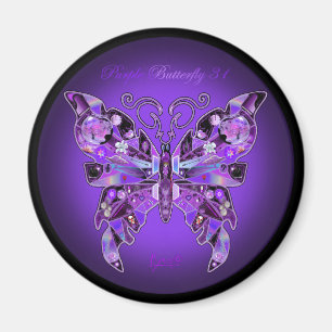 Lila Butterfly 31 Magnet