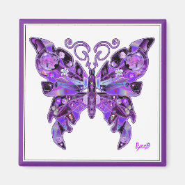 Lila Butterfly 31 Magnet