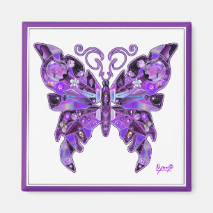 Lila Butterfly 31 Magnet