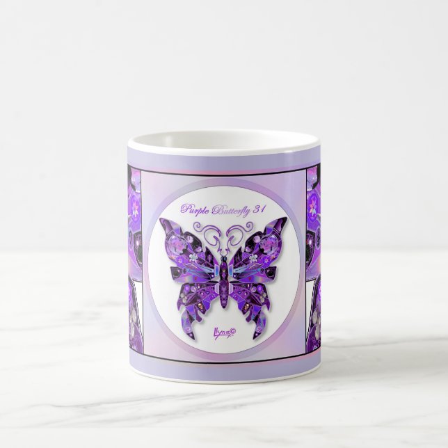 Lila Butterfly 31 Mugg (Center)