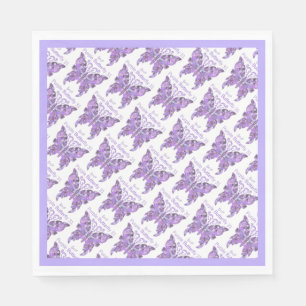 Lila Butterfly 31 Napkins Pappersservett