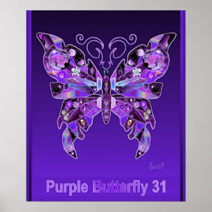 Lila Butterfly 31 Poster