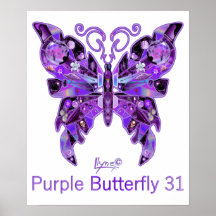 Lila Butterfly 31 Poster