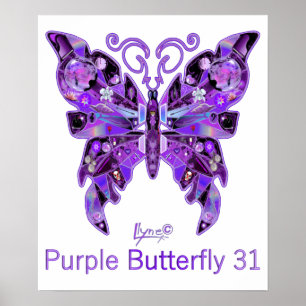 Lila Butterfly 31 Poster