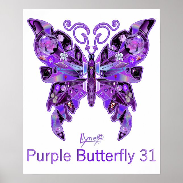 Lila Butterfly 31 Poster (Framsidan)