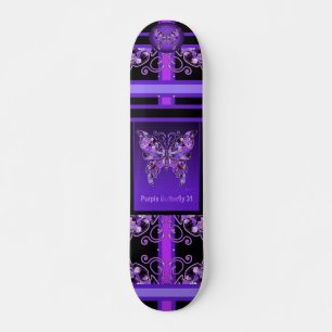 Lila Butterfly 31 Skateboard