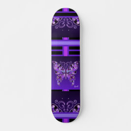 Lila Butterfly 31 Skateboard