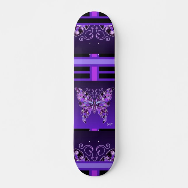 Lila Butterfly 31 Skateboard (Framsida)