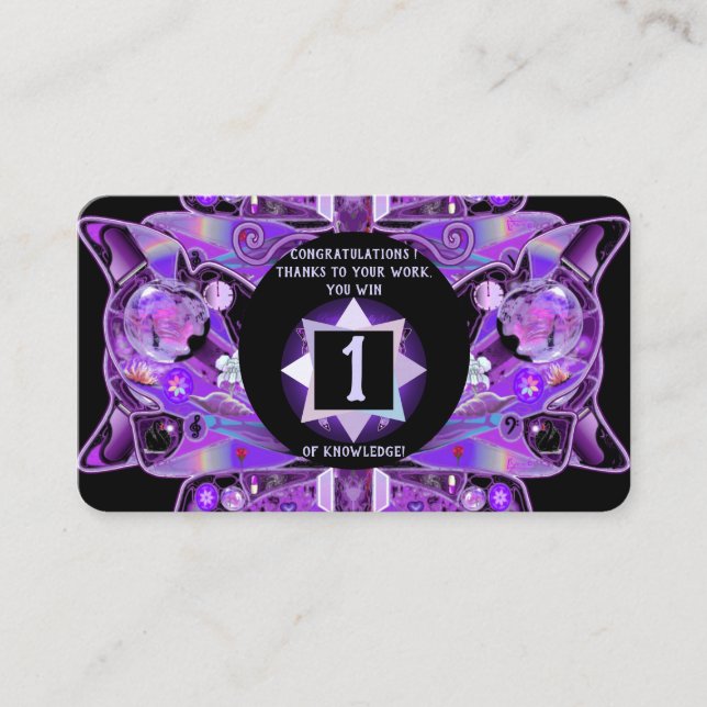 lila butterfly 31 visitkort (Framsida)