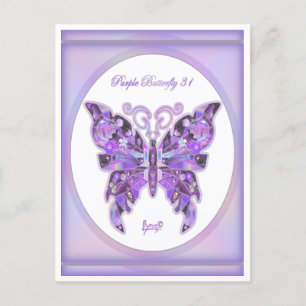 Lila Butterfly 31 vykort