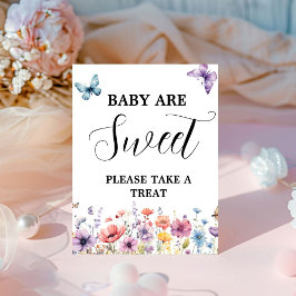 Lila butterfly baby är en söt babyduschtjänst