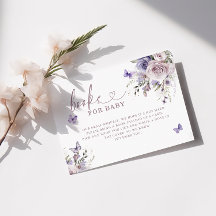 Lila Butterfly Baby Shower Bokar for Baby