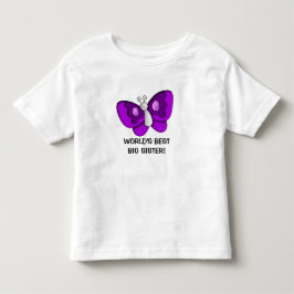 Lila Butterfly Best Big Sister Småbarn Dress Tee