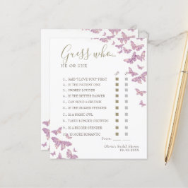 Lila Butterfly Boho Möhippa Gissa vem som spelar