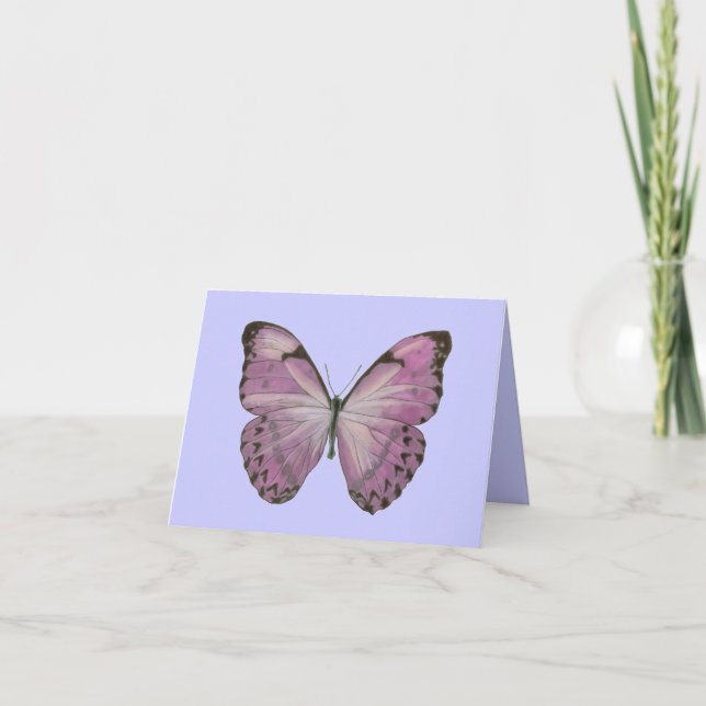 Lila Butterfly Card Kort (Framsida)