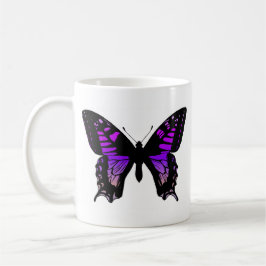 Lila Butterfly Coffee Kopp