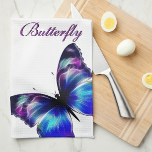 Lila Butterfly Dance American MoJo Kitchen Towel Kökshandduk