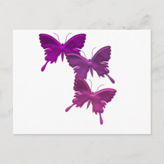 Lila Butterfly Design-vykort Vykort