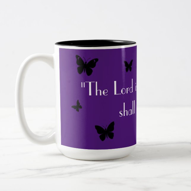 Lila Butterfly Faith Mugg (Vänster)