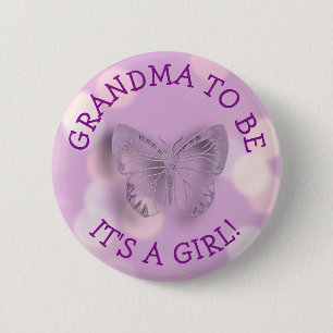 Lila Butterfly Grandma to be Baby Shower Knapp