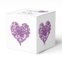 Lila Butterfly Heart-bröllopsruta