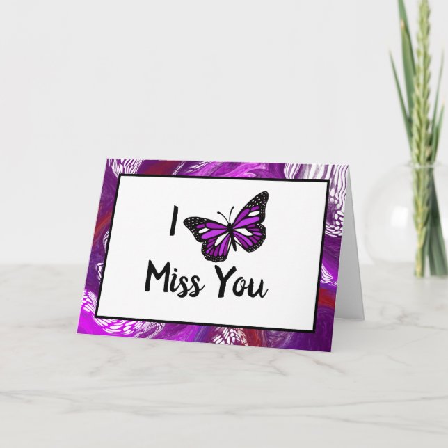 Lila Butterfly | Jag missar ditt kort (Framsida)