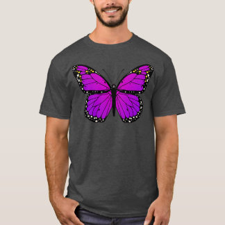 Lila Butterfly Kärlek Monarch Butterflies Lila B T Shirt