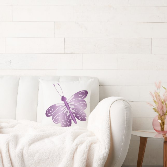 Lila Butterfly Kudde (Soffa)