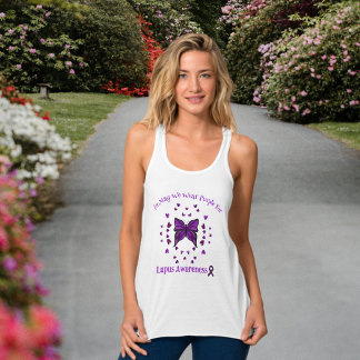 Lila Butterfly Lupus Awareness Lila Ribbon May Linne Med Racerback
