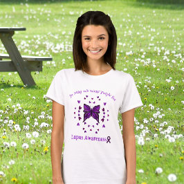Lila Butterfly Lupus Awareness Lila Ribbon May T Shirt
