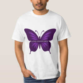 Lila Butterfly: Lupus Awareness T Shirt