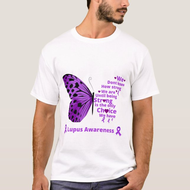Lila Butterfly lupus health support lupus awaren T Shirt (Framsida)