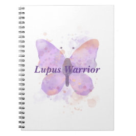 Lila Butterfly Lupus Warrior Anteckningsbok
