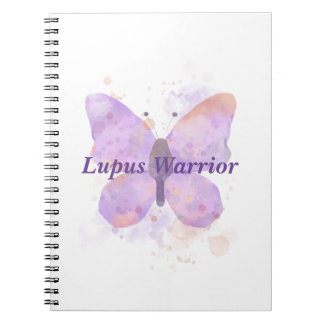 Lila Butterfly Lupus Warrior Anteckningsbok